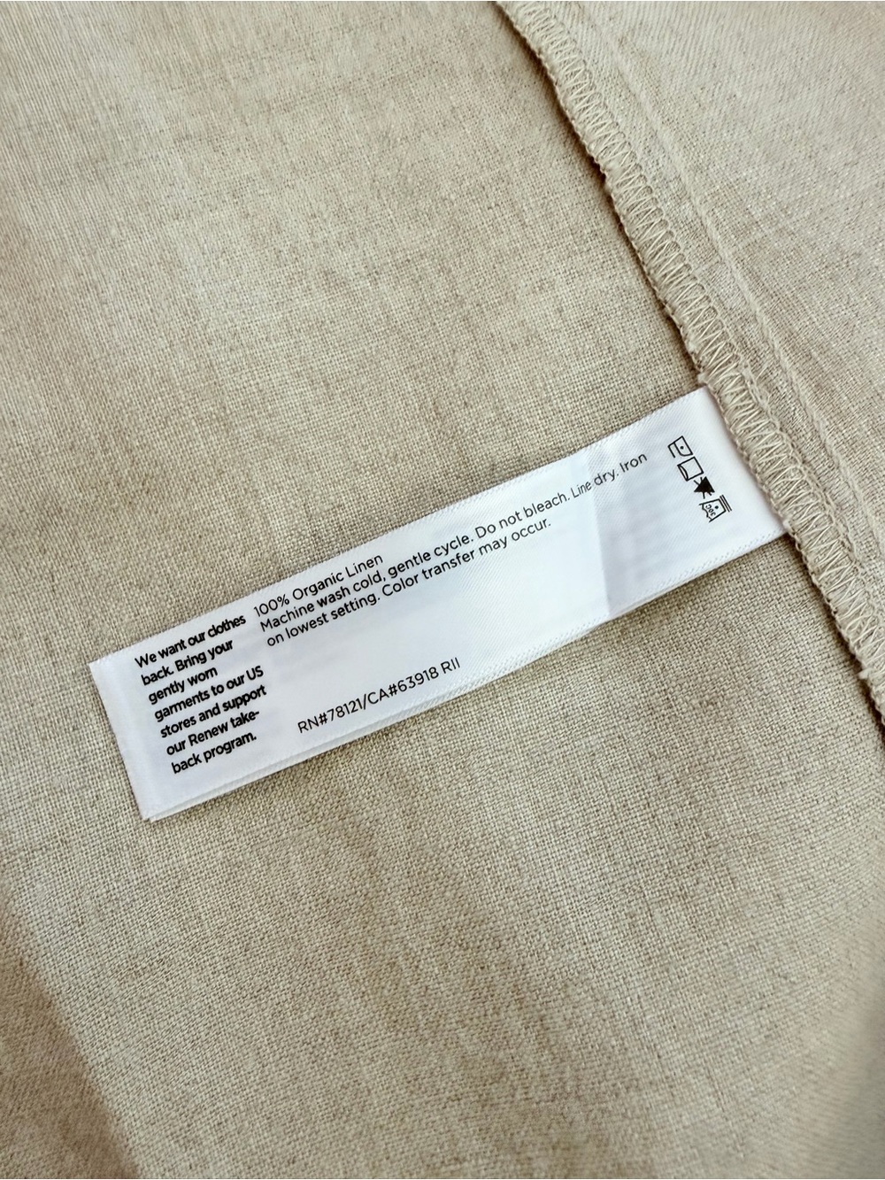 Eileen Fisher Organic Linen Long Blazer Jacket - Color Flax - Size Large - Picture 6 of 14
